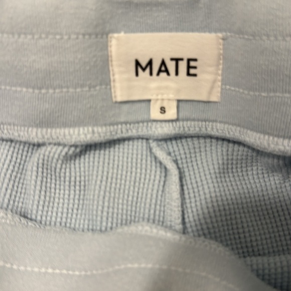 Light blue MATE the label high waisted waffle shorts small - Picture 2 of 3